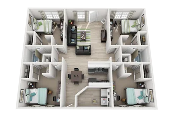 4 Bedroom floor plan